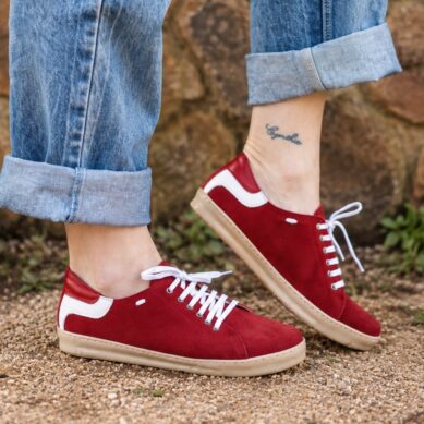 Iyoni Red Suede/White/Bright Red
